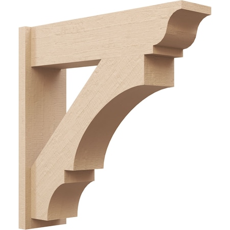 Ekena Millwork 7 1/2-in W x 28-in D x 28-in H Balboa Trad Rough Cedar Woodgrain TimberThane Outlooker, Primed Tan OUTUR075X28X28BOA04RCPR